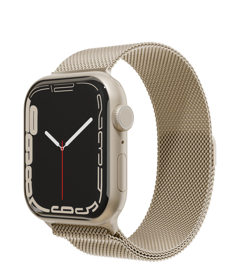 Ремешок «vlp» из нержавеющей стали сетчатый для Apple Watch 424445, золотой 1