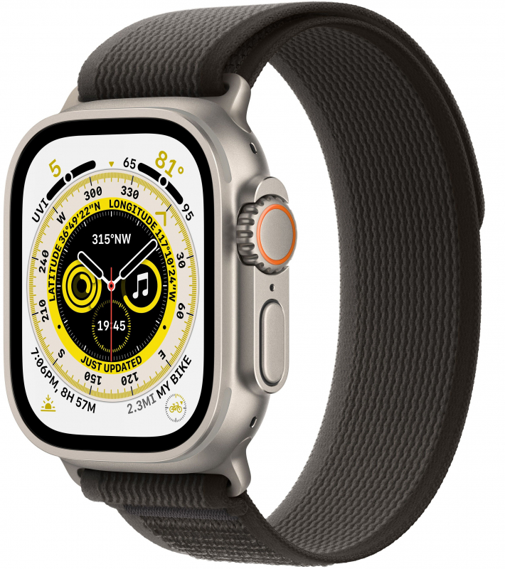 _Часы Apple Watch Series Ultra LTE, 49 мм, Trail Loop M/L, черный MQF53